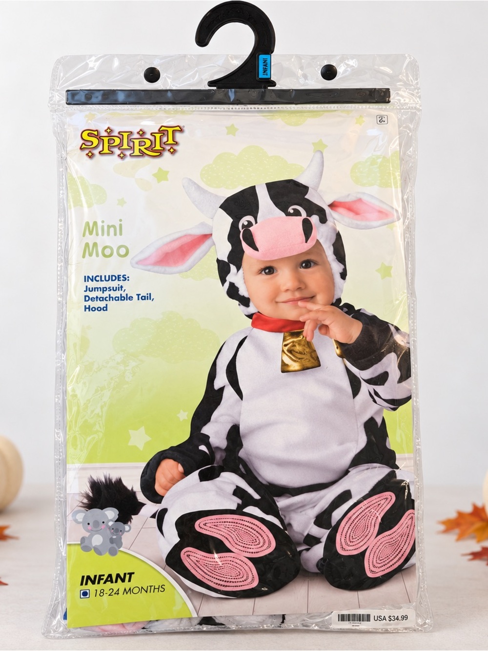Spirit Mini Moo Infant Cow Halloween Costume 18–24M NIP Unisex